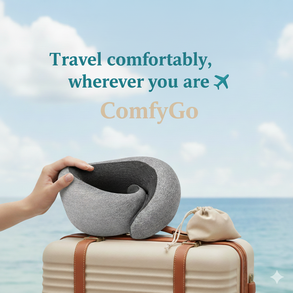 ComfyGo™ Travel Neck Pillow – Ultimate Comfort for Airplanes & Long Trips